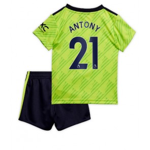 Manchester United Antony #21 kläder Barn 2022-23 Tredje Tröja Kortärmad (+ korta byxor)